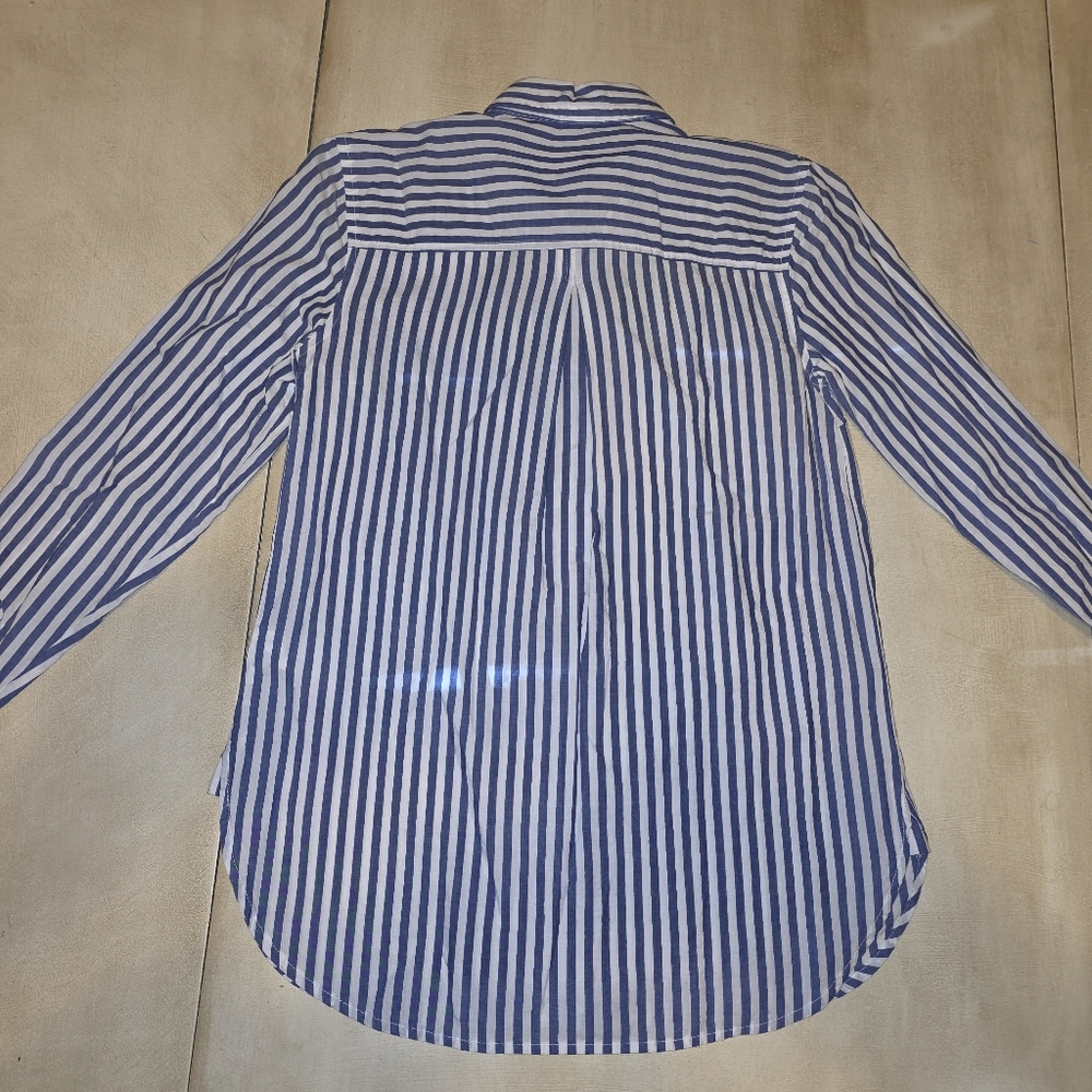 💙 Old Navy Blue & White Striped Tunic Shirt. XS - Picture 11 of 11